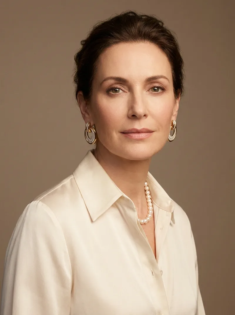 Editorial portrait of a designed campaign model