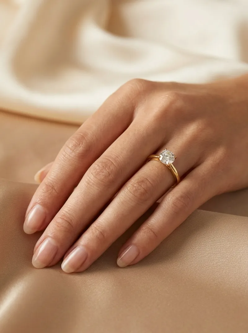 A phone photo of a ring turned into an on-model campaign shot — Luvelano result